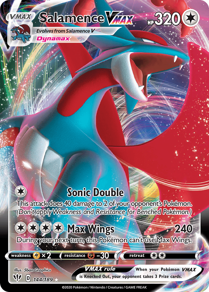 Salamence VMAX — Darkness Ablaze Pokemon card