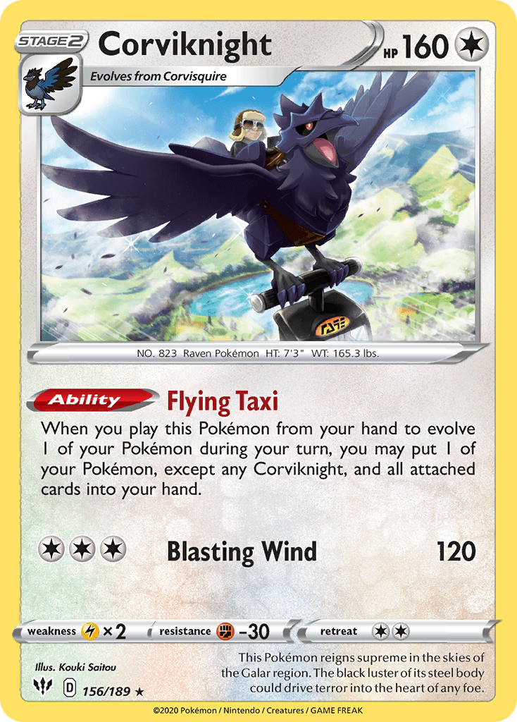 Corviknight — Darkness Ablaze Pokemon card