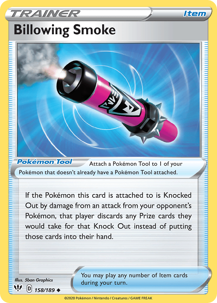Billowing Smoke — Darkness Ablaze Pokemon card