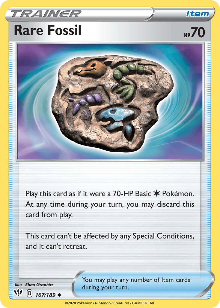 Rare Fossil — Darkness Ablaze Pokemon card