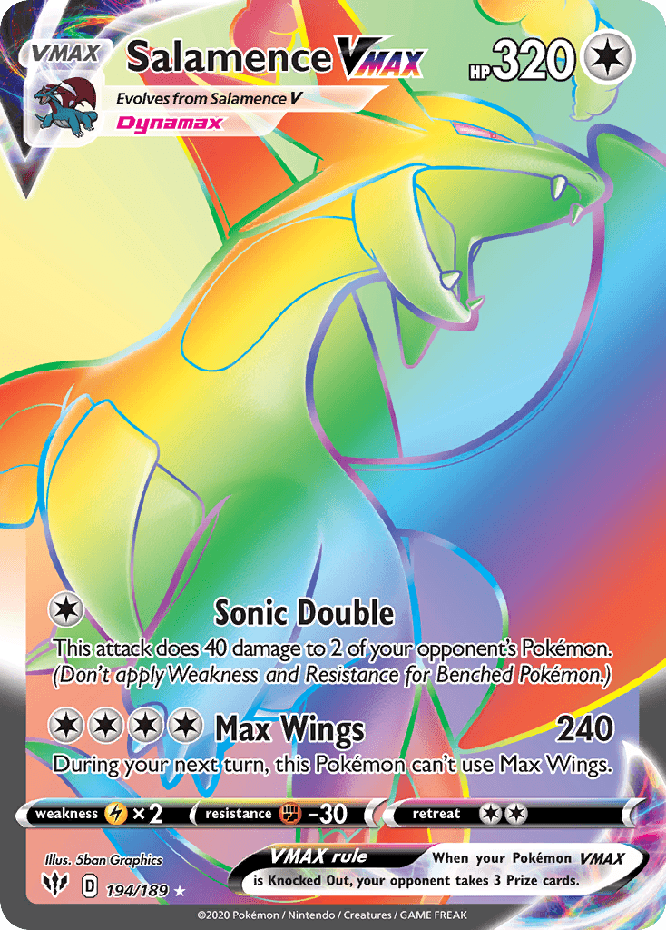 Salamence VMAX — Darkness Ablaze Pokemon card