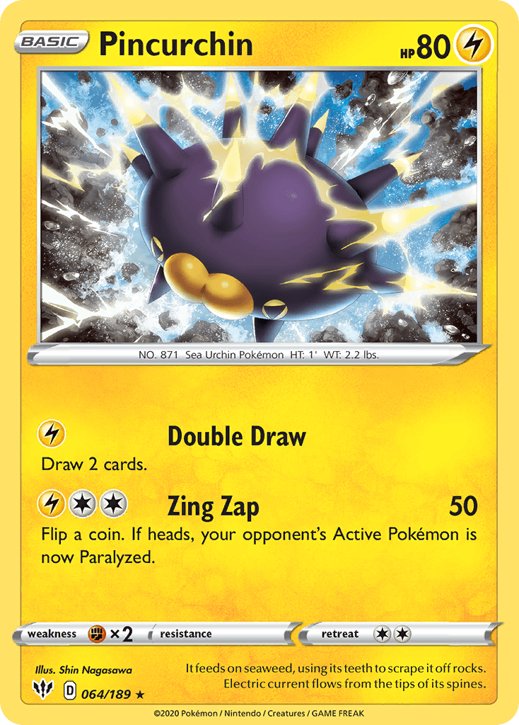 Pincurchin — Darkness Ablaze Pokemon card