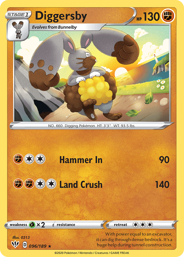 Diggersby — Darkness Ablaze Pokemon card