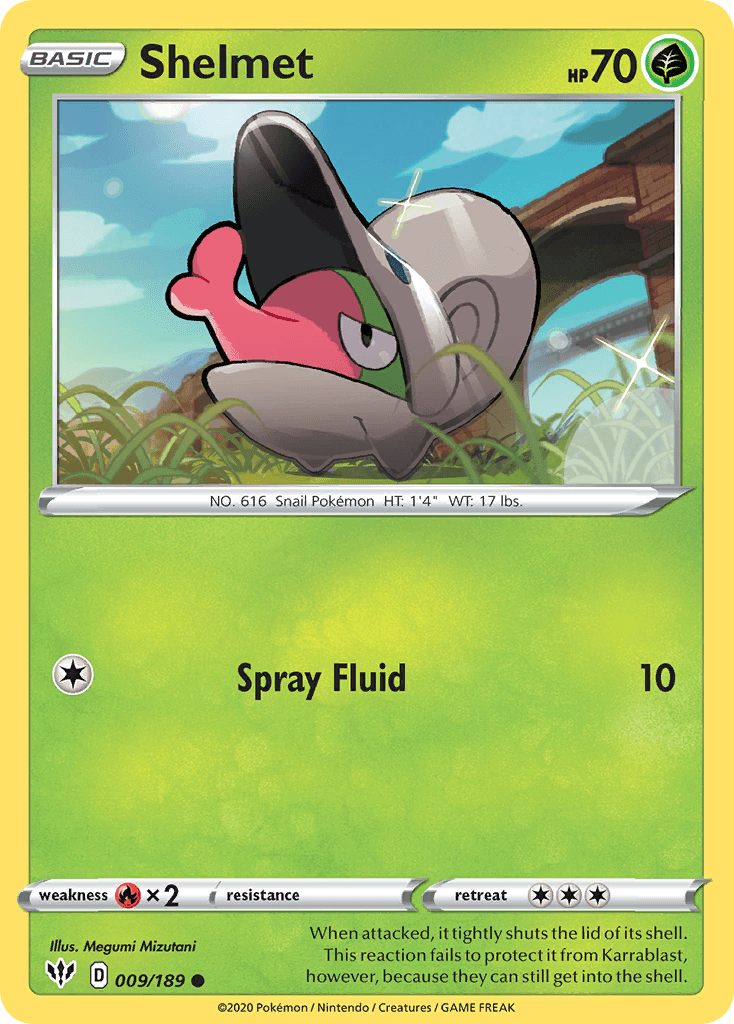 Shelmet — Darkness Ablaze Pokemon card