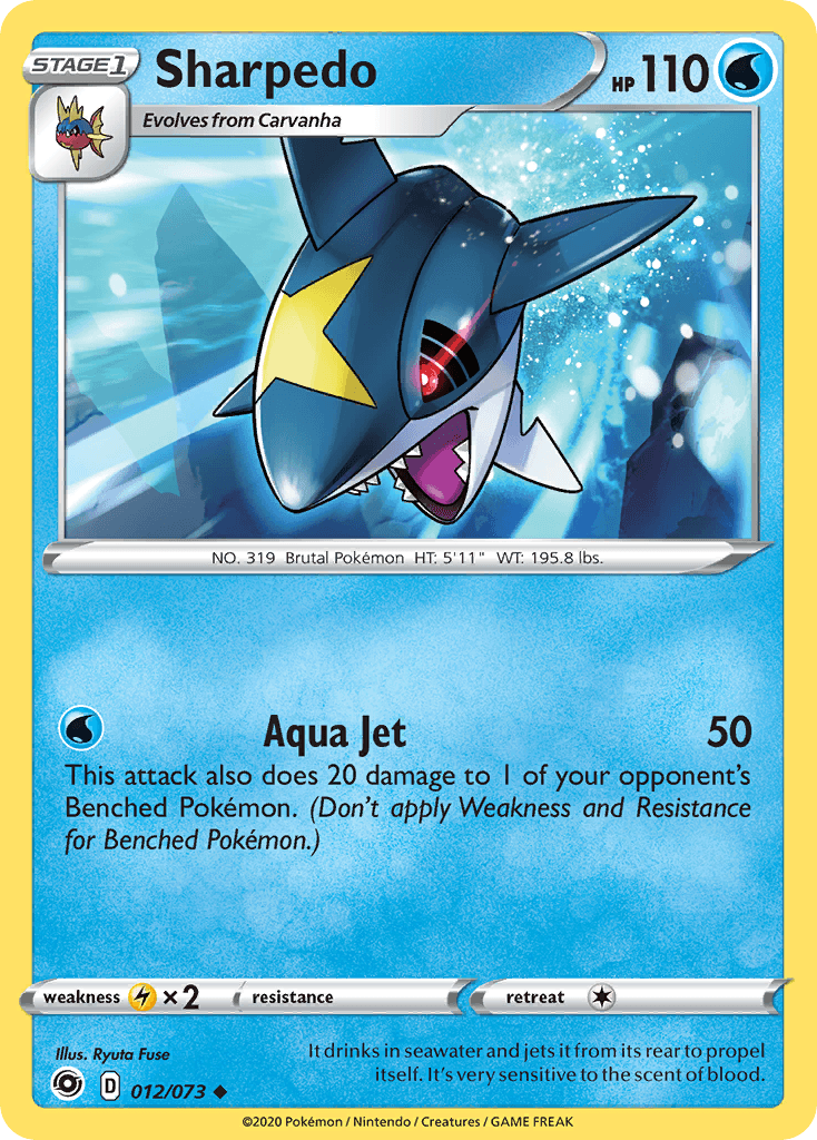 Sharpedo — Champion's Path Pokemon card