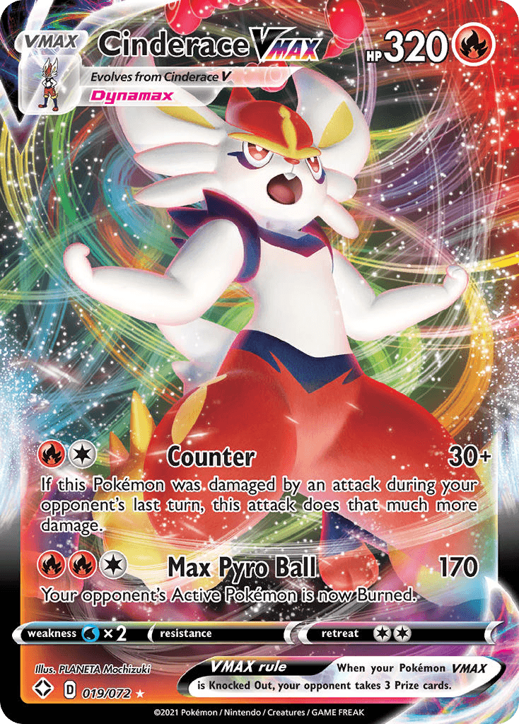 Cinderace VMAX — Shining Fates Pokemon card