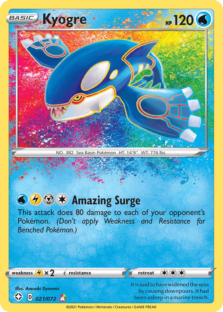 Kyogre — Shining Fates Pokemon card
