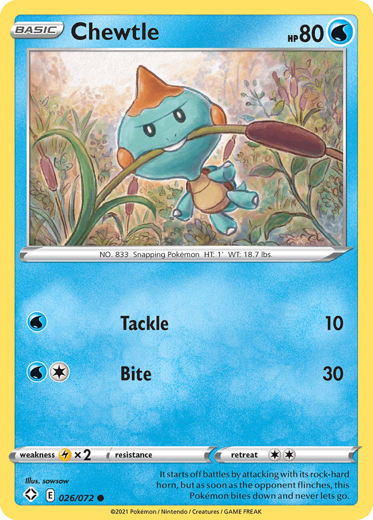 Chewtle — Shining Fates Pokemon card