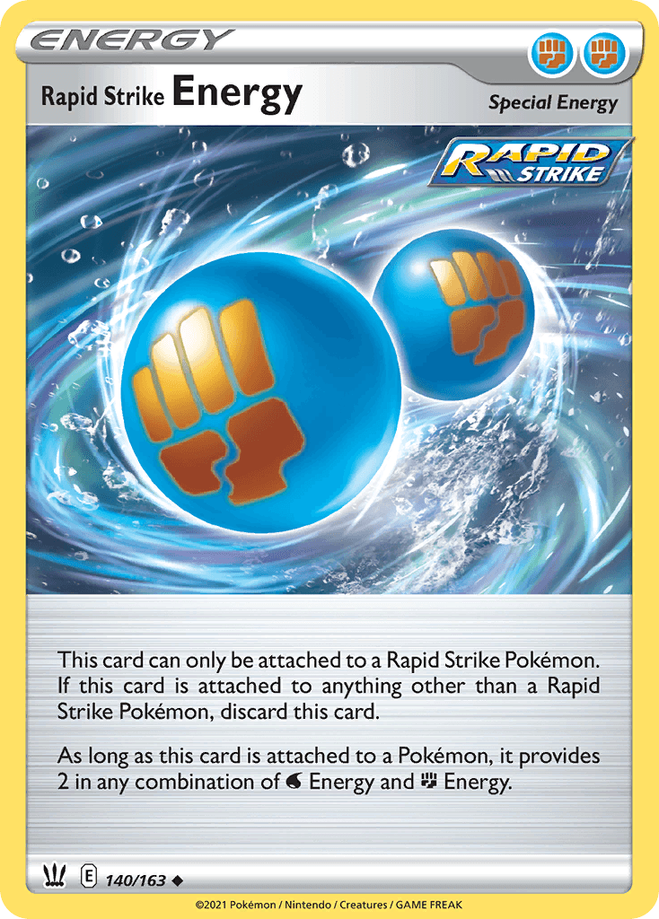 Rapid Strike Energy — Battle Styles Pokemon card