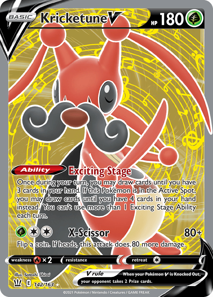 Kricketune V — Battle Styles Pokemon card