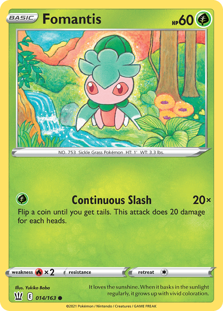 Fomantis — Battle Styles Pokemon card