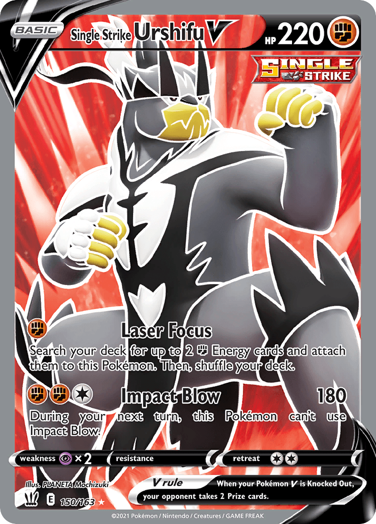 Single Strike Urshifu V — Battle Styles Pokemon card