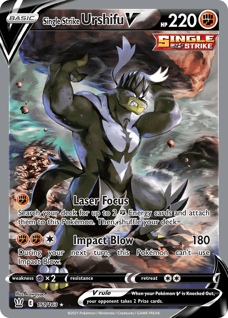 Single Strike Urshifu V — Battle Styles Pokemon card
