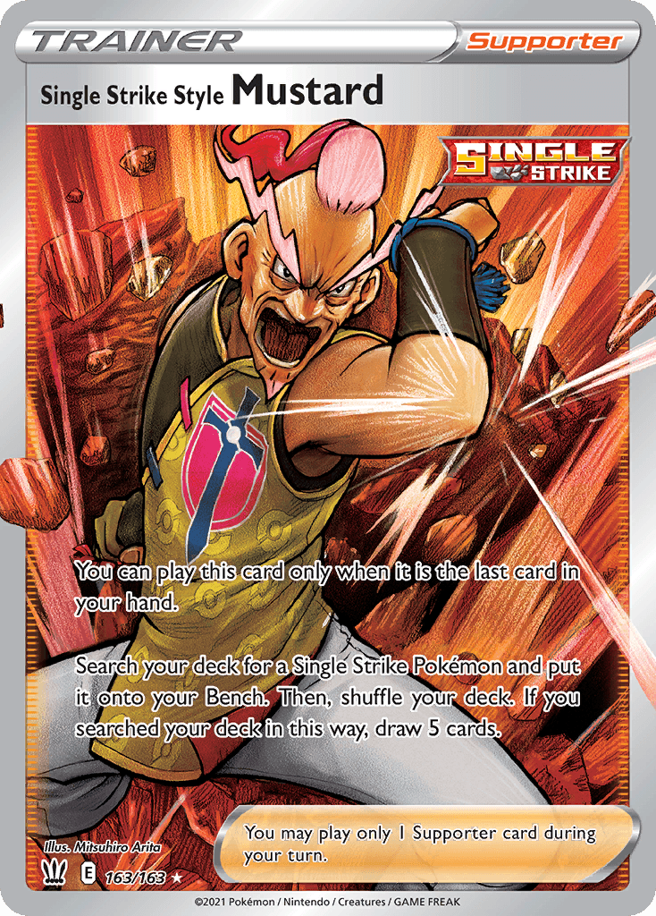 Single Strike Style Mustard — Battle Styles Pokemon card
