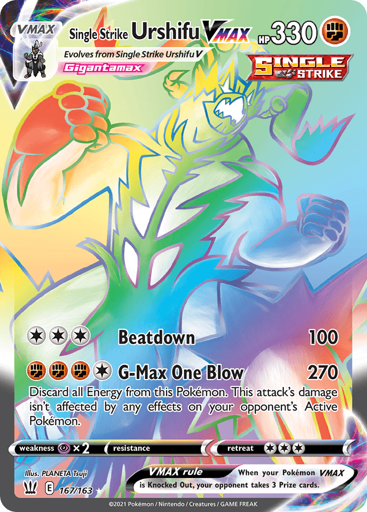 Single Strike Urshifu VMAX — Battle Styles Pokemon card