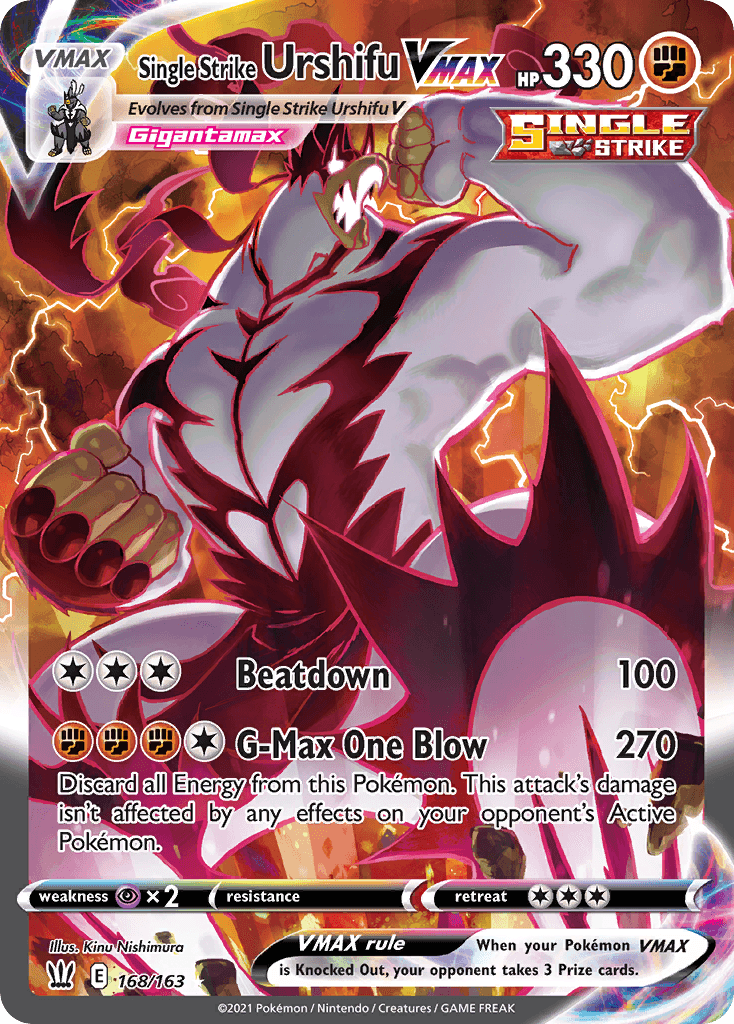 Single Strike Urshifu VMAX — Battle Styles Pokemon card