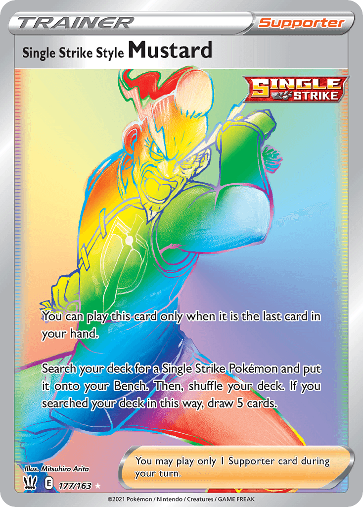Single Strike Style Mustard — Battle Styles Pokemon card