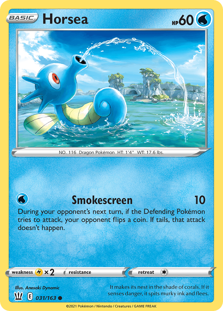 Horsea — Battle Styles Pokemon card