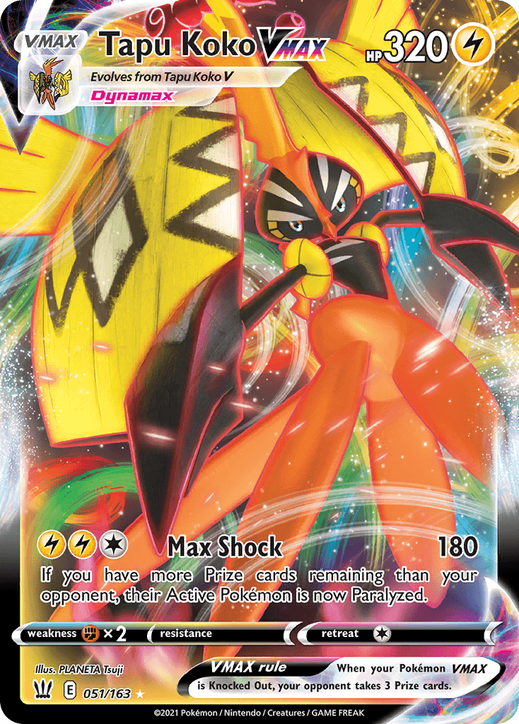 Tapu Koko VMAX — Battle Styles Pokemon card