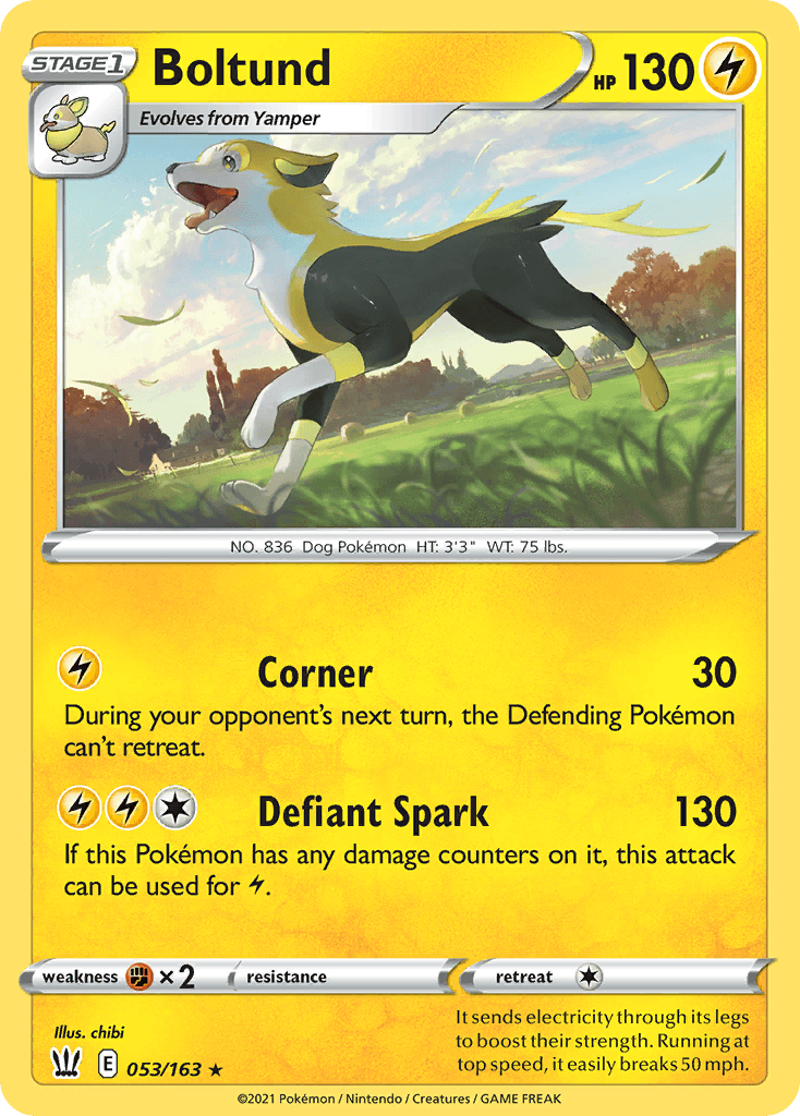 Boltund — Battle Styles Pokemon card