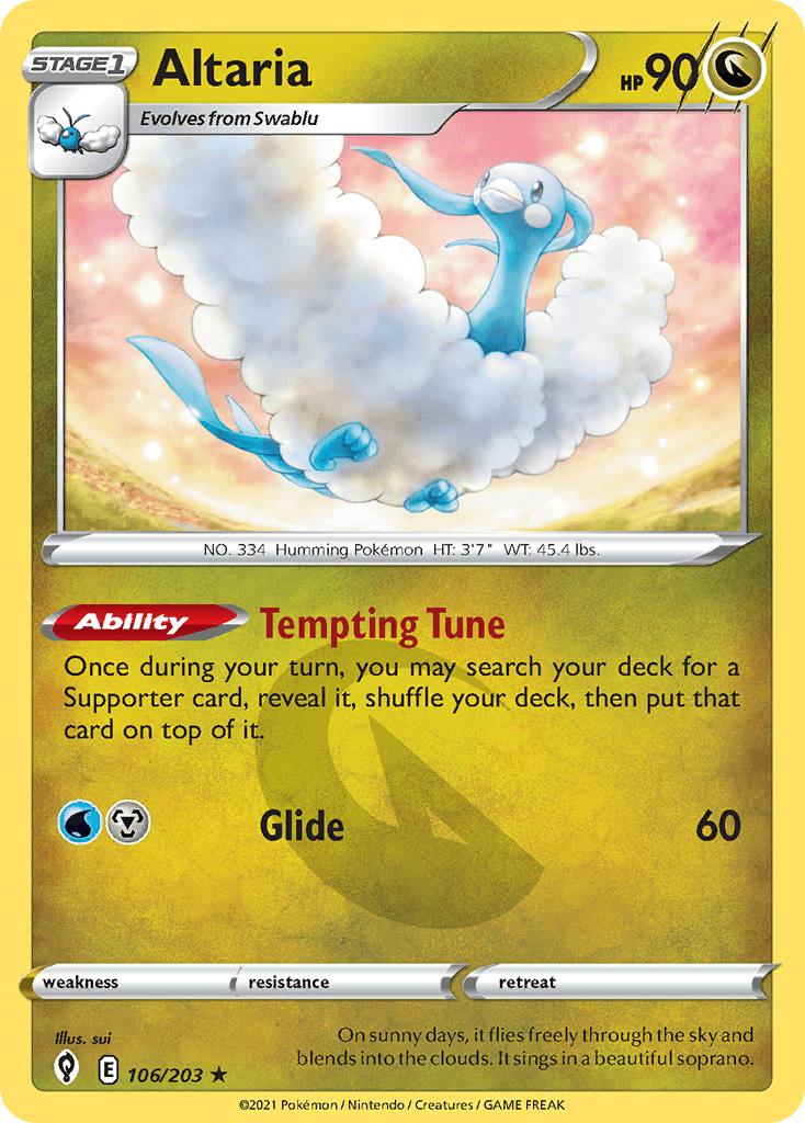 Altaria — Evolving Skies Pokemon card