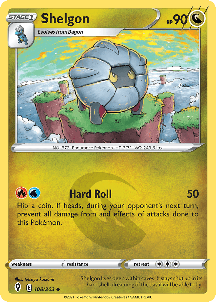 Shelgon — Evolving Skies Pokemon card