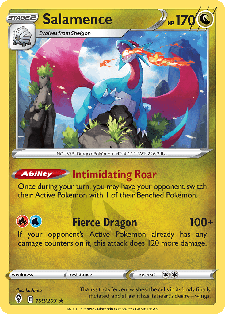 Salamence — Evolving Skies Pokemon card