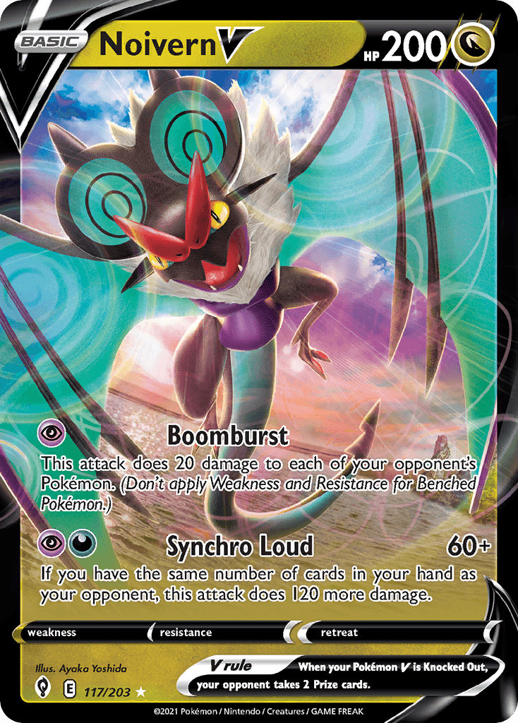 Noivern V — Evolving Skies Pokemon card