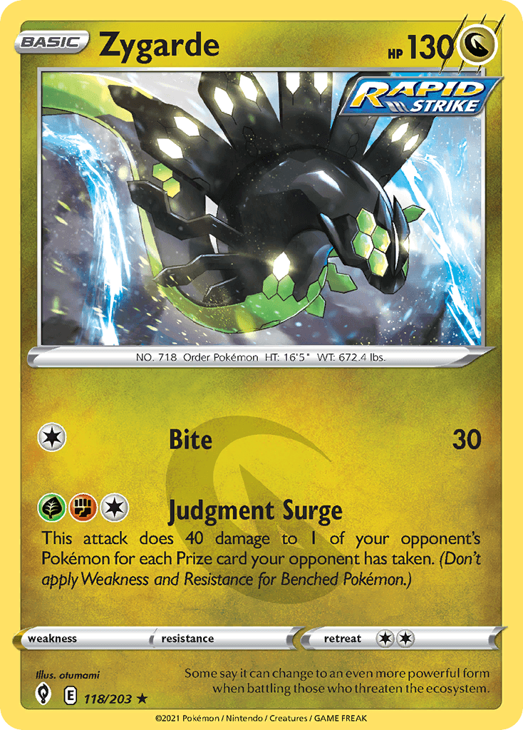 Zygarde — Evolving Skies Pokemon card