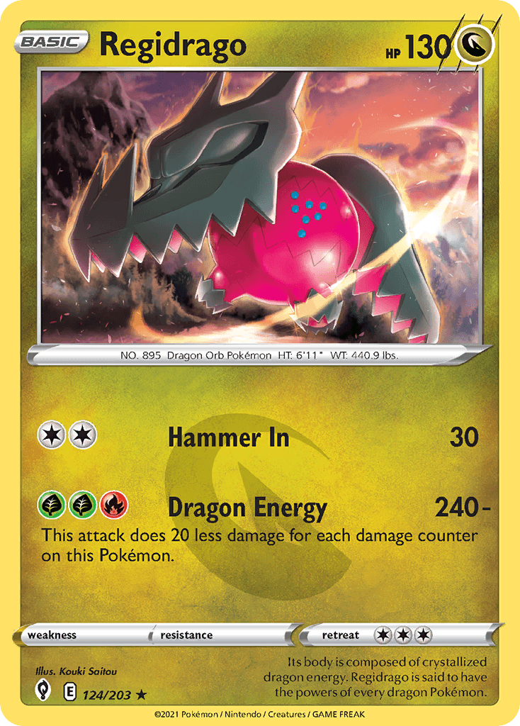 Regidrago — Evolving Skies Pokemon card