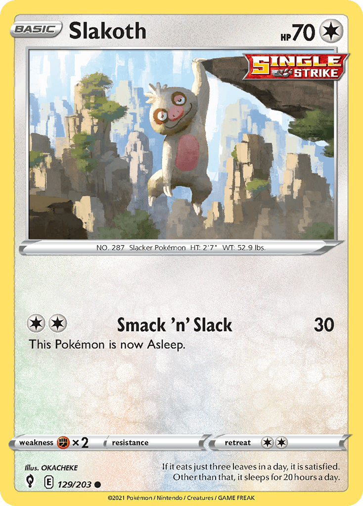 Slakoth — Evolving Skies Pokemon card