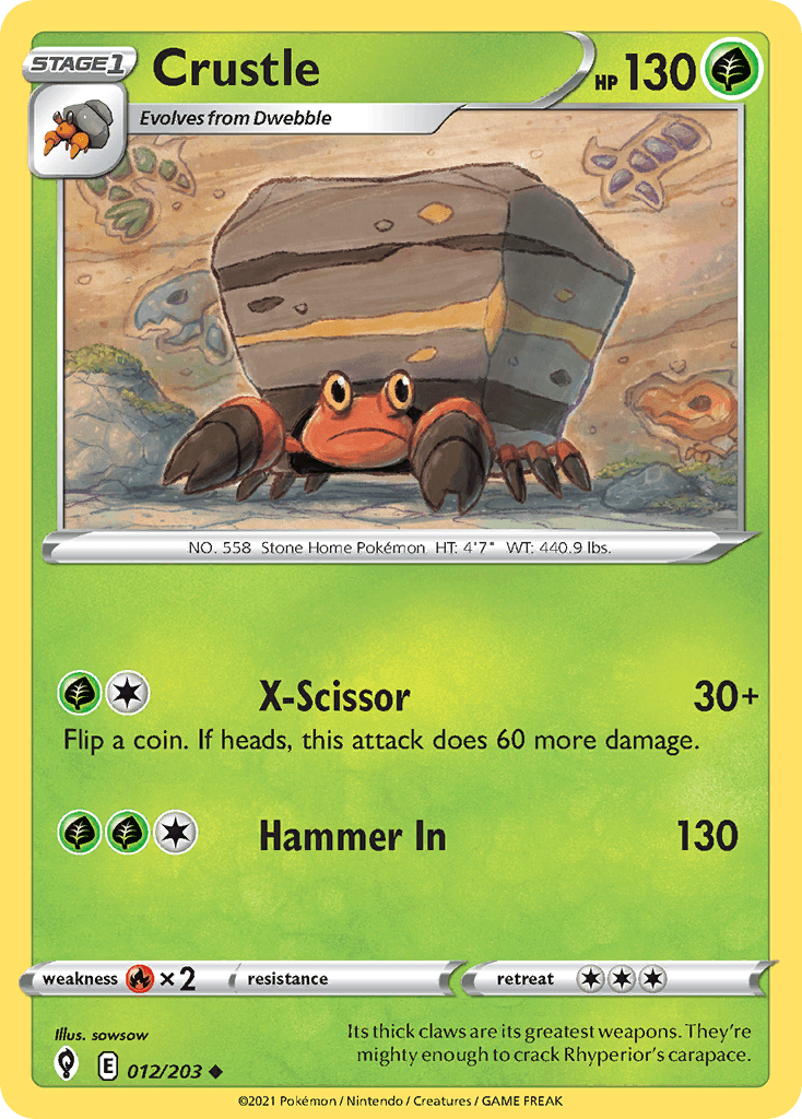 Crustle — Evolving Skies Pokemon card