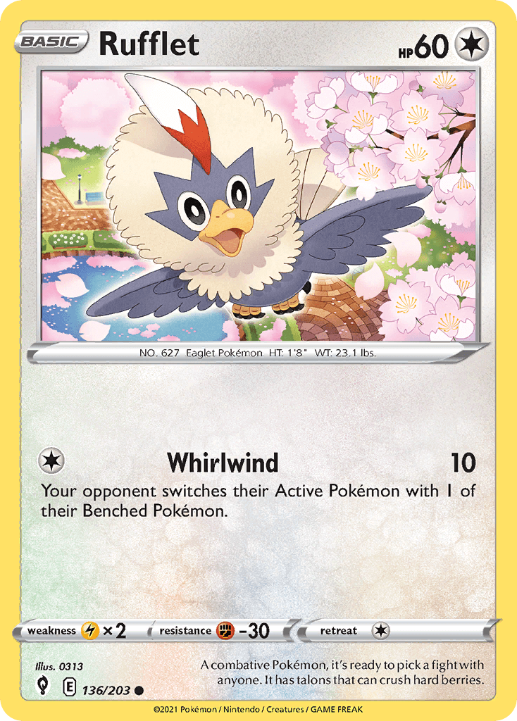 Rufflet — Evolving Skies Pokemon card