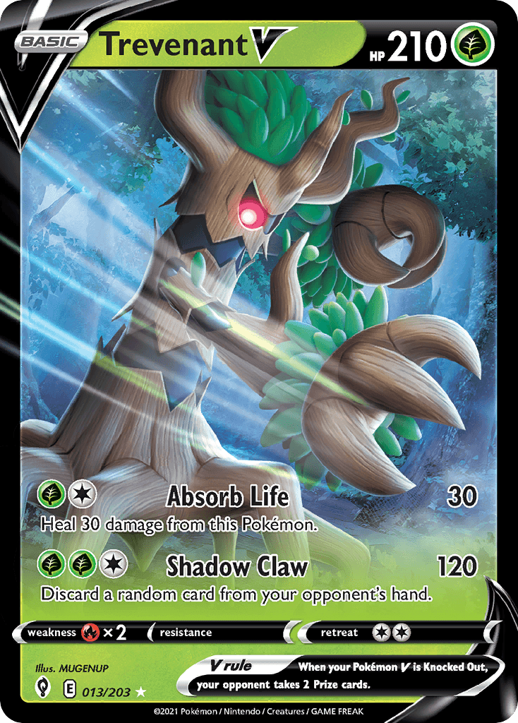 Trevenant V — Evolving Skies Pokemon card