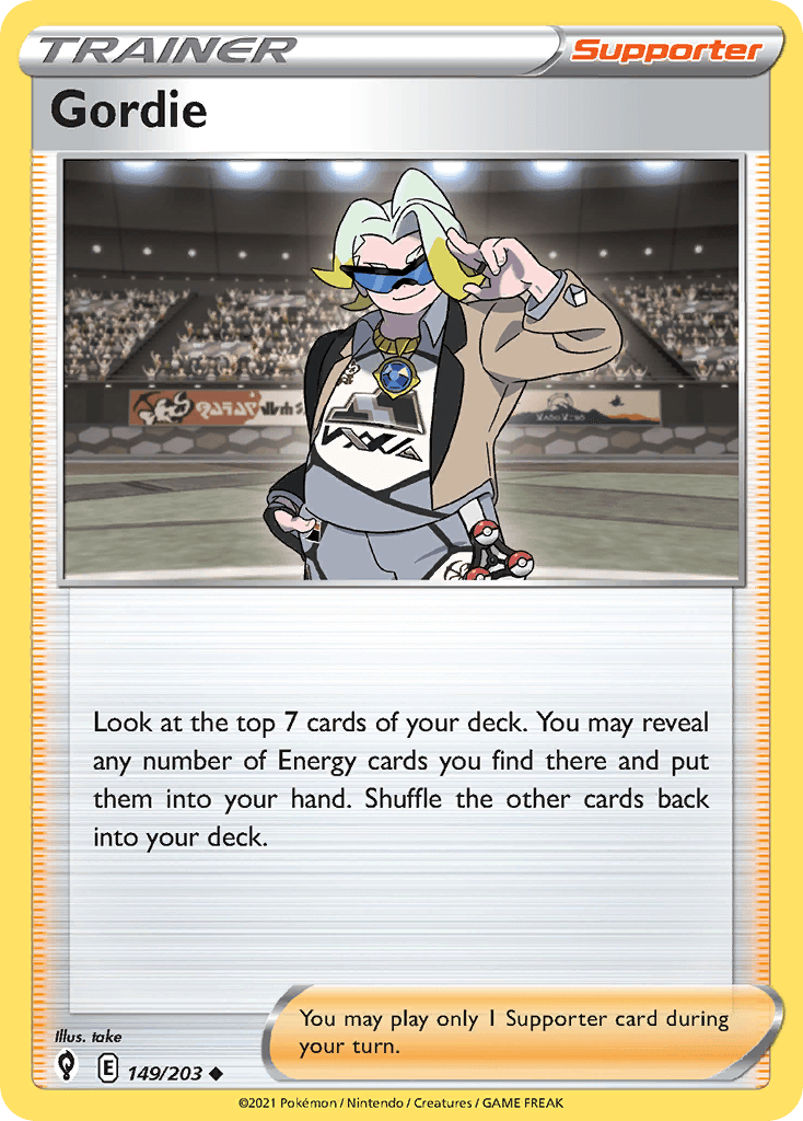 Gordie — Evolving Skies Pokemon card