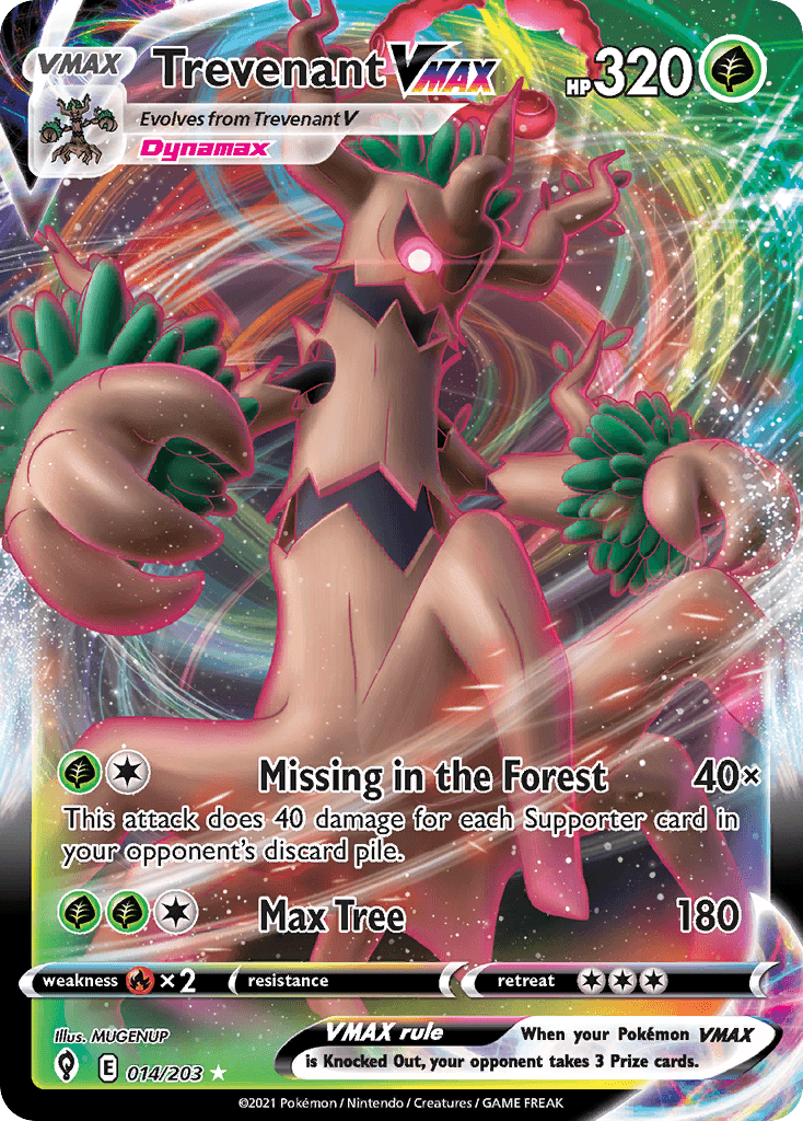 Trevenant VMAX — Evolving Skies Pokemon card