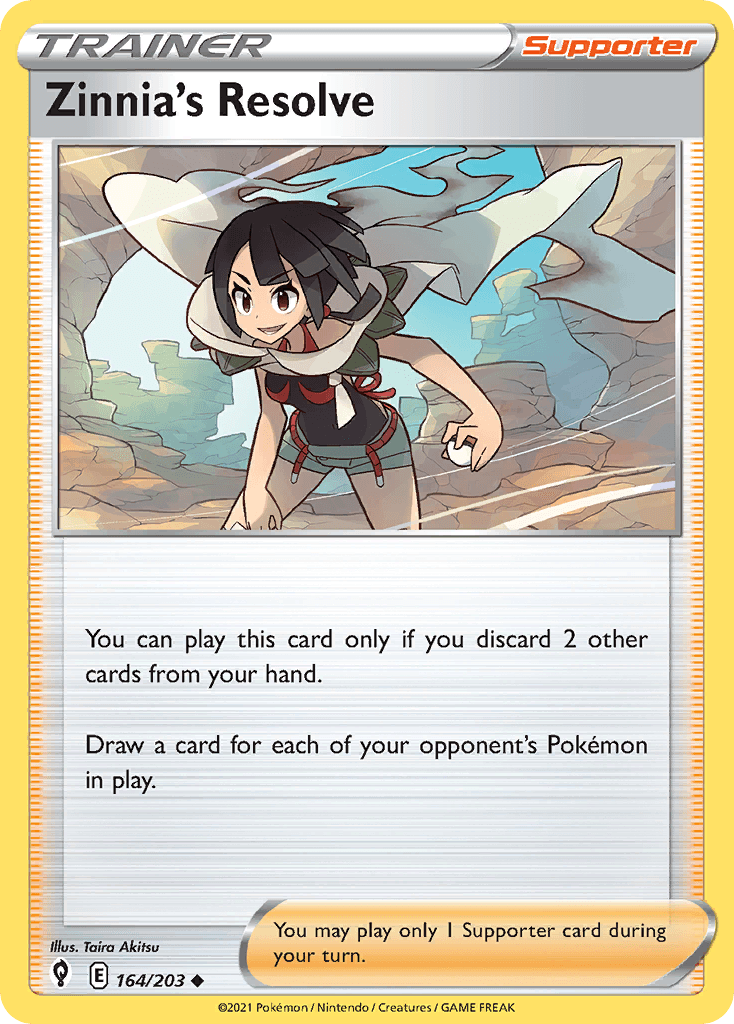 Zinnia's Resolve — Evolving Skies Pokemon card