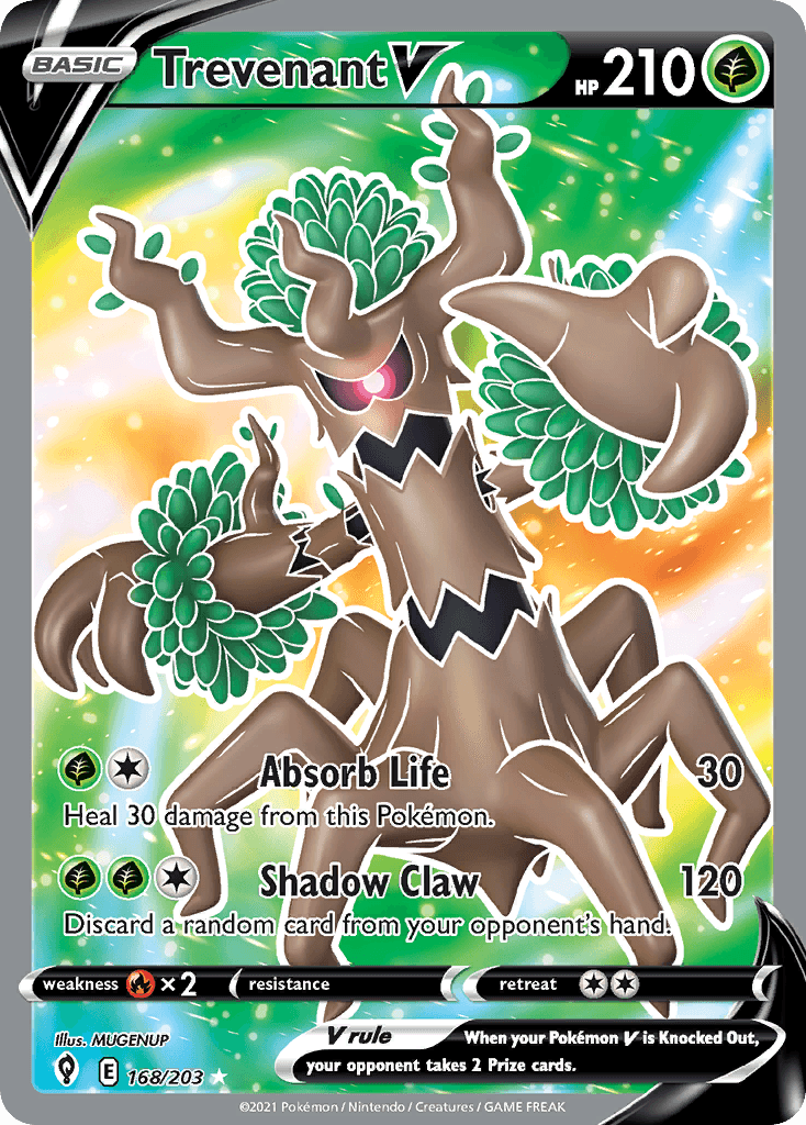 Trevenant V — Evolving Skies Pokemon card