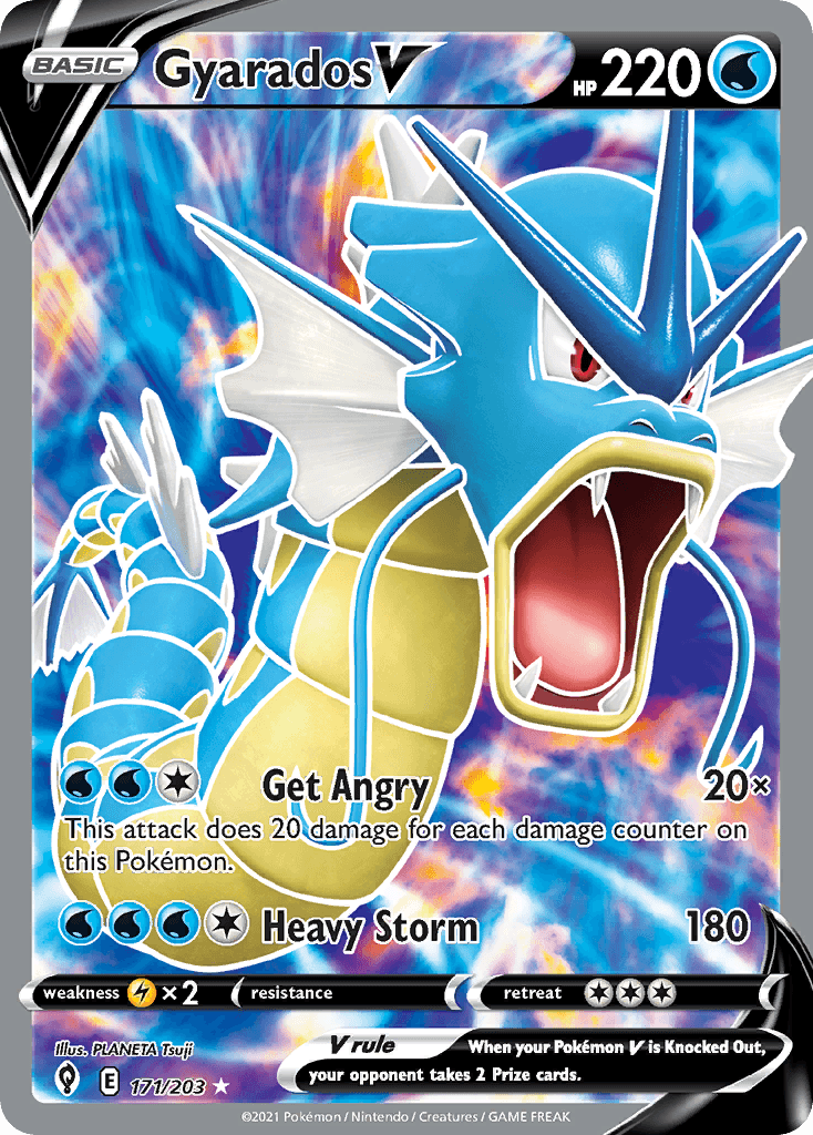 Gyarados V — Evolving Skies Pokemon card