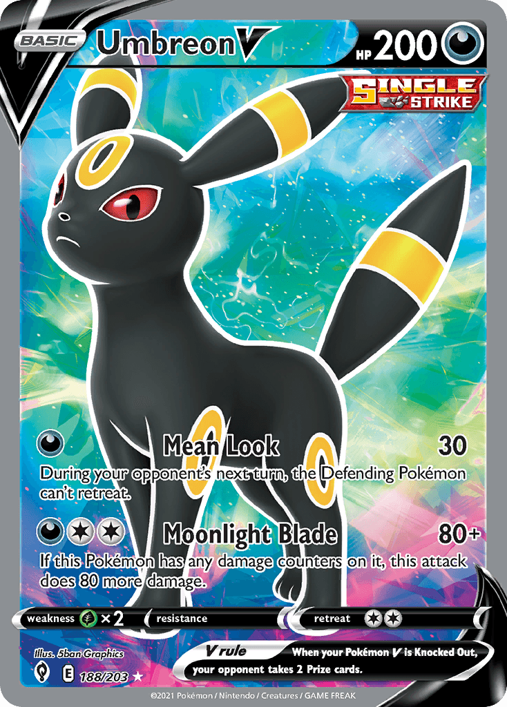Umbreon V — Evolving Skies Pokemon card