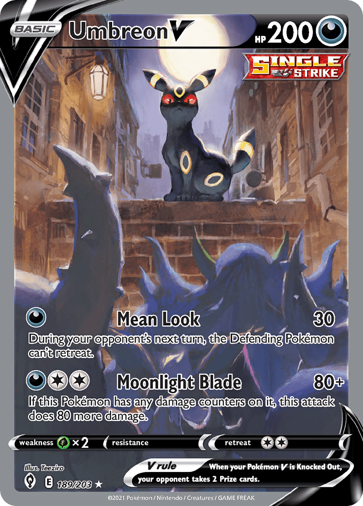 Umbreon V — Evolving Skies Pokemon card