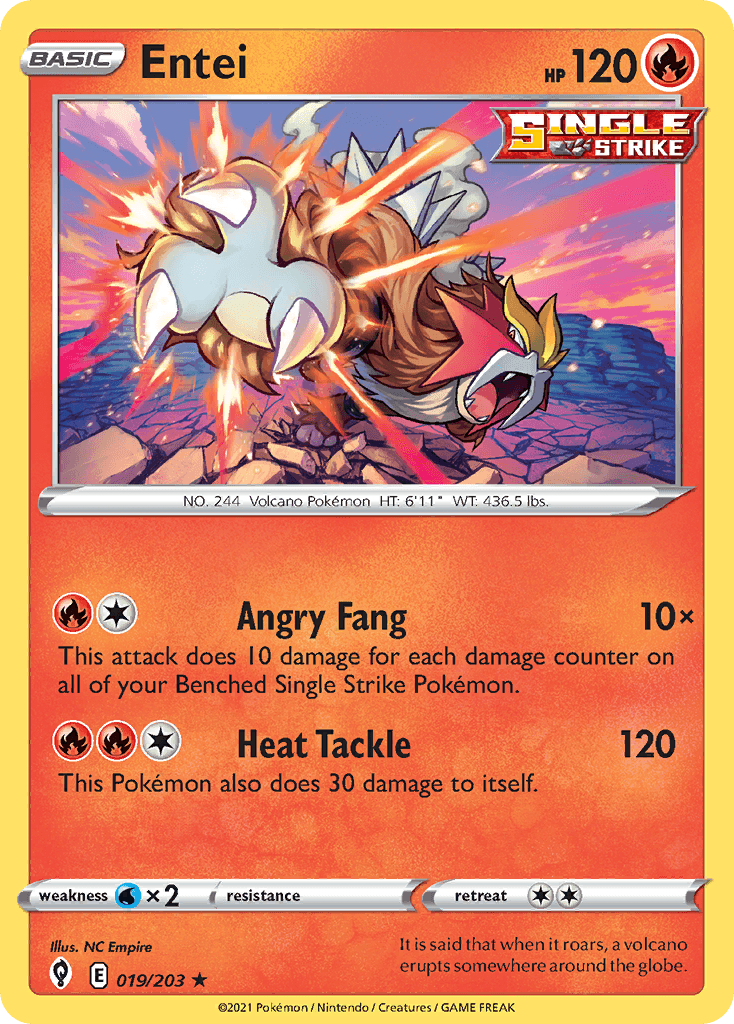 Entei — Evolving Skies Pokemon card
