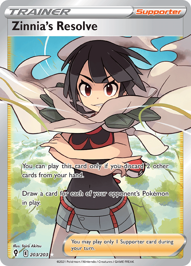 Zinnia's Resolve — Evolving Skies Pokemon card