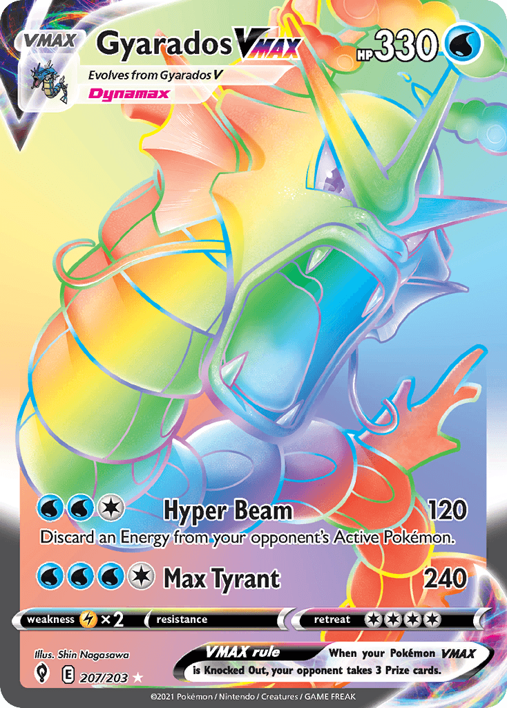 Gyarados VMAX — Evolving Skies Pokemon card
