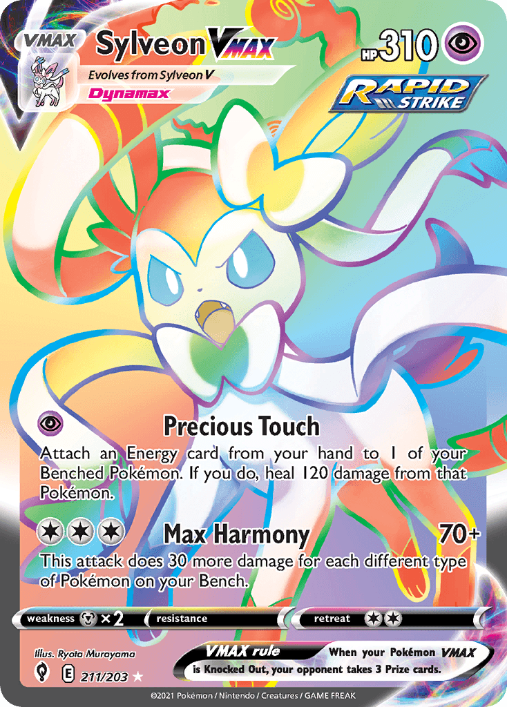 Sylveon VMAX — Evolving Skies Pokemon card