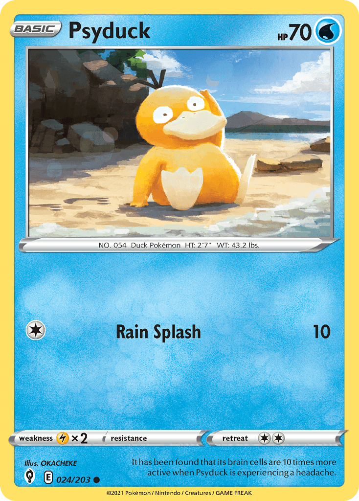 Psyduck — Evolving Skies Pokemon card