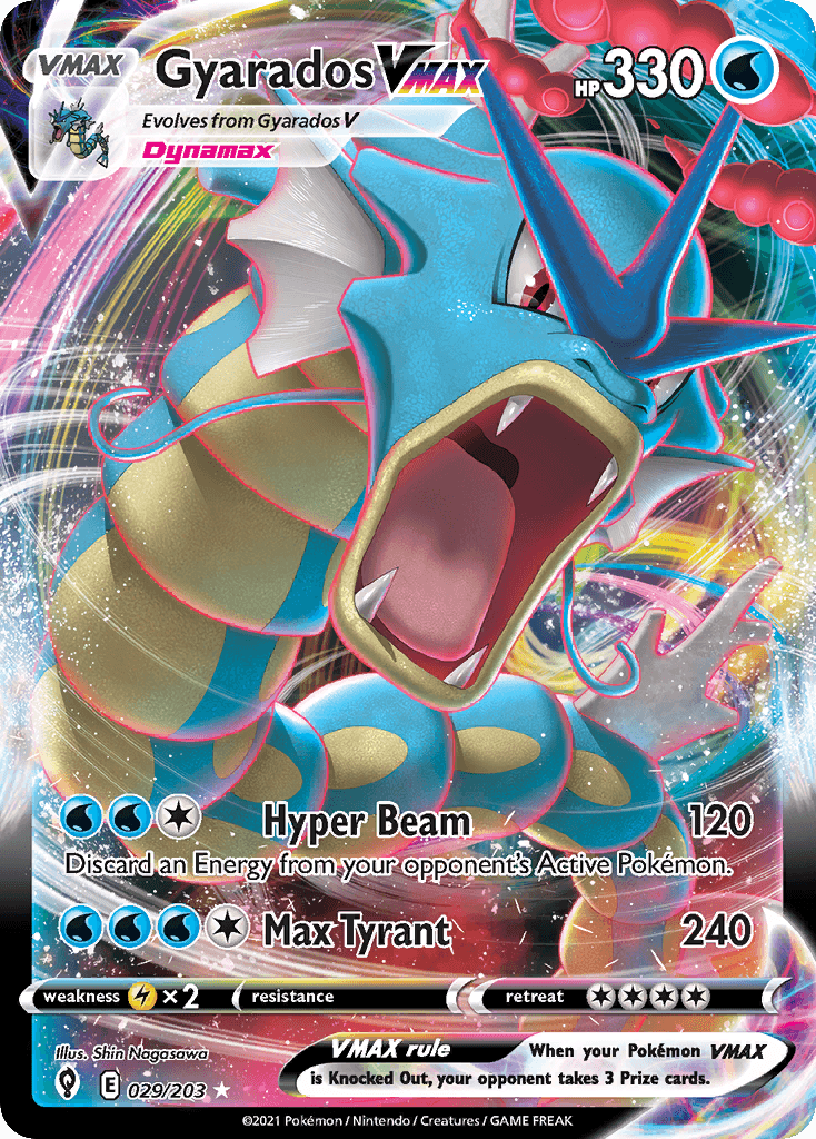 Gyarados VMAX — Evolving Skies Pokemon card