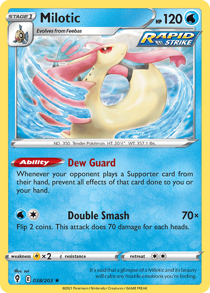 Milotic — Evolving Skies Pokemon card