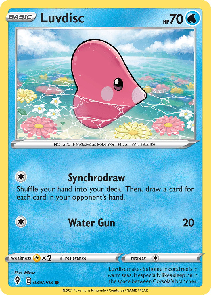 Luvdisc — Evolving Skies Pokemon card