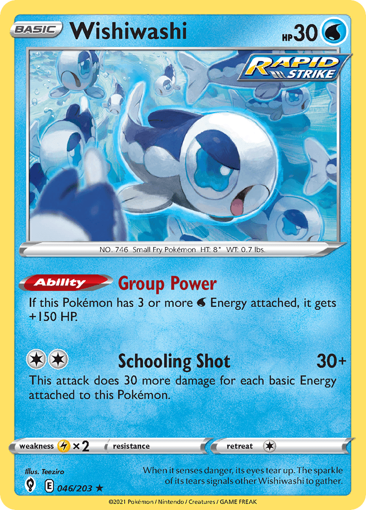 Wishiwashi — Evolving Skies Pokemon card